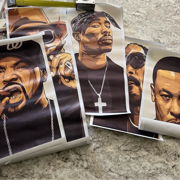 Rap Posters screen printed snoop dog Tupac biggy smalls NEW legends - Picture 1 of 10